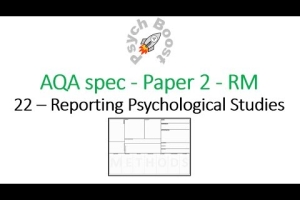 Reporting Psychological Studies – Research Methods (7.22) Psychology AQA paper 2