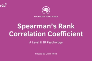 Research Methods – Spearman's Rank Correlation Coefficient