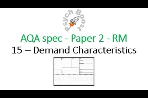 Demand Characteristics – Research Methods (7.15) Psychology AQA paper 2